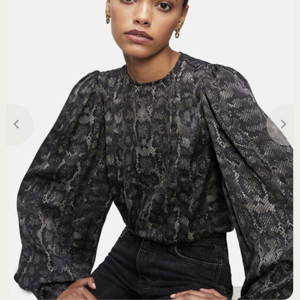 Renee snake print silk blouse